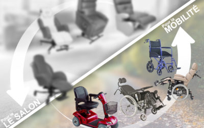 Différents fauteuils, fauteuils roulants, scooter, materiel medical pour la mobilité